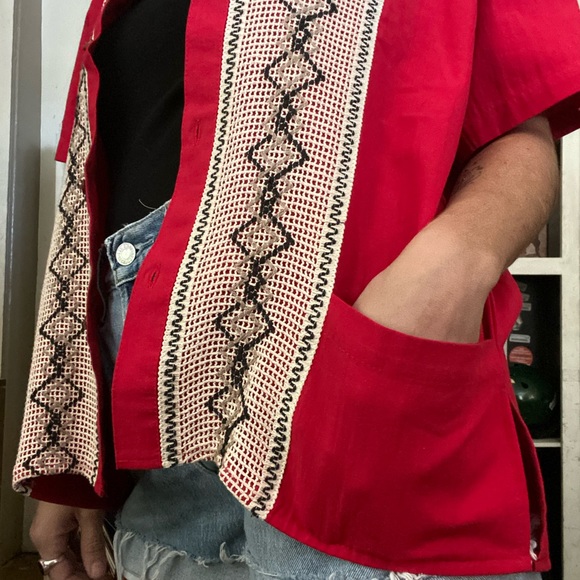 90’s vintage linen button up shirt - Picture 5 of 6